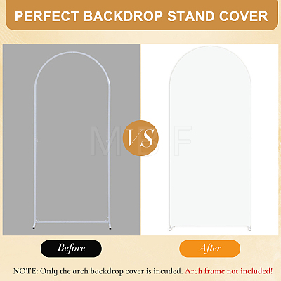 2Pcs 2 Styles Polyester Wedding Arch Cover Cloth FEPA-CN0001-02A-1