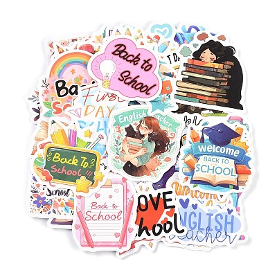 50Pcs School Paper Self-Adhesive Picture Stickers STIC-C010-20-1