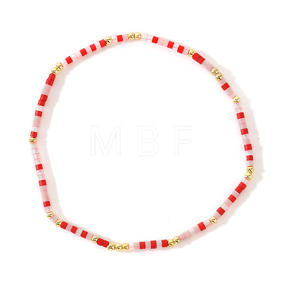 Minimalist Plastic & Brass Beads Stretch Bracelets for Women MY0437-2-1