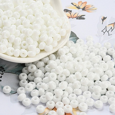Imitation Jade Glass Seed Beads SEED-Z001-A-B01-1