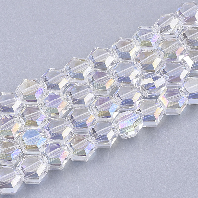 Electroplate Glass Beads Strands EGLA-T018-03-C05-1