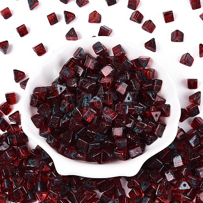 Picasso Transparent Glass Beads SEED-Q039-02F-1