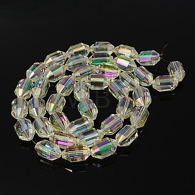 Electroplated Glass Beads EGLA-E006-05-1