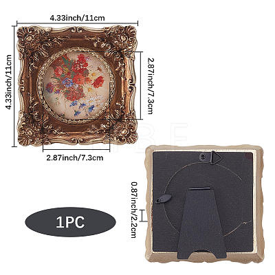Retro Resin Photo Frame Stand DJEW-SP0001-57A-1