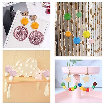20Pcs 10 Colors Wood Beads WOOD-FS0002-57-1