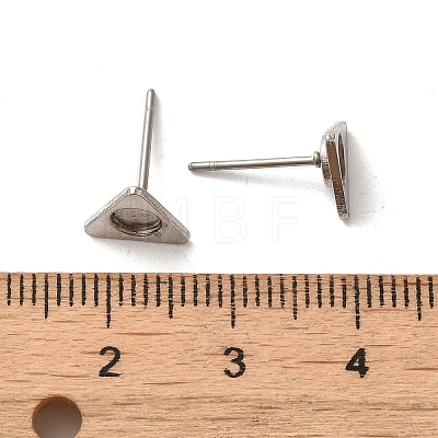 Triangle 304 Stainless Steel Studs Earrings STAS-H193-01P-1