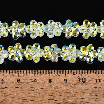 Transparency Electroplate Glass Beads Strands GLAA-T023-38A-01-1
