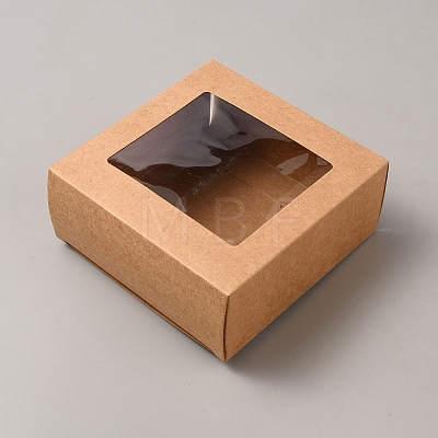 Square Cardboard Paper Gift Box CON-WH0092-68B-01-1