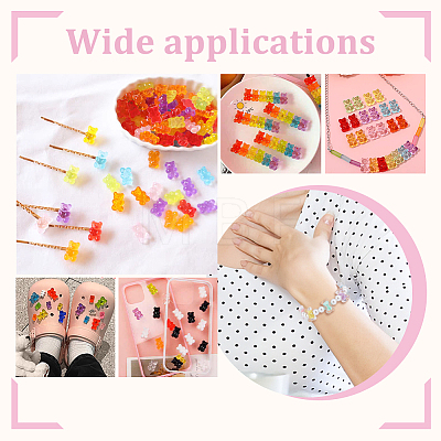 150Pcs 6 Colors Transparent Acrylic Beads OACR-NB0001-51-1