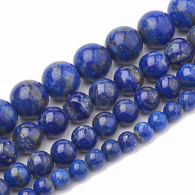 Natural Lapis Lazuli Beads Strands X-G-S333-6mm-013-1