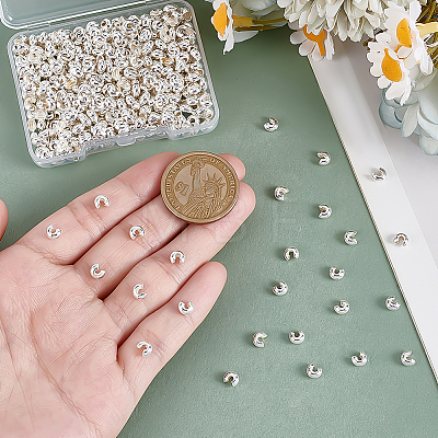 500Pcs Iron Crimp Beads Covers IFIN-ME0001-23B-1
