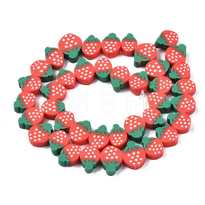 Handmade Polymer Clay Bead Strands CLAY-R069-01G-03-1