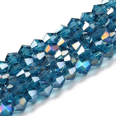 Transparent Electroplate Glass Beads Strands LS-GLAA-F029-4mm-A01-1