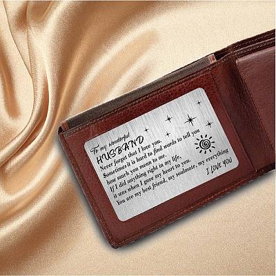 Rectangle 201 Stainless Steel Custom Blank Thermal Transfer Wallet Card DIY-WH0252-024-1