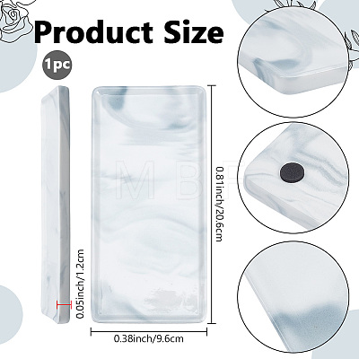 Rectangle Marble Print Porcelain Jewelry Trays DJEW-JOY0001-02-1
