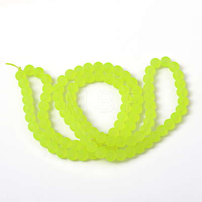 Baking Paint Transparent Glass Bead Strands LS-GLAA-S031-8mm-30-1