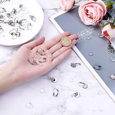 Unicraftale 80Pcs 4 Style 304 Stainless Steel Leverback Earring Findings STAS-UN0024-46-1