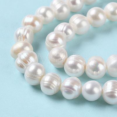 Natural Cultured Freshwater Pearl Beads Strands PEAR-E018-10-1
