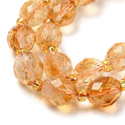 Natural Citrine Beads Strands G-N342-44-1