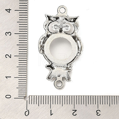 Tibetan Style Alloy Cabochon Connector Settings FIND-E041-15AS-1