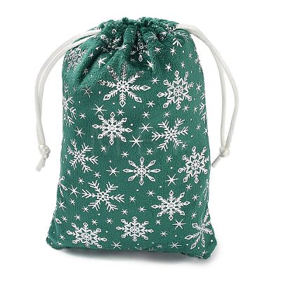 Silver Stamping Christmas Velvet Storage Bags ABAG-Q053-01B-02F-1