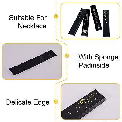 Gold Stamping Moon Printed Cardboard Paper Jewelry Necklace Packaging Boxes CON-TAC0071-004A-1
