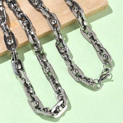 201 Stainless Steel Chain Necklaces & Chain Bracelets SJEW-G087-03P-1