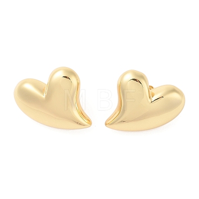Rack Plating Brass Stud Earrings for Women EJEW-G394-17G-1