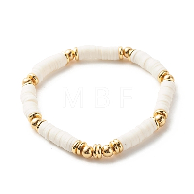 Handmade Polymer Clay Heishi Beads Stretch Bracelets Set BJEW-JB07396-1