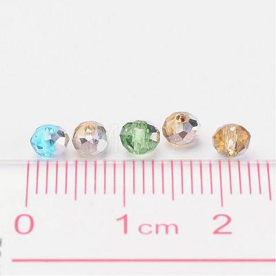 Electroplate Glass Beads X-GR4MMY-M1-1