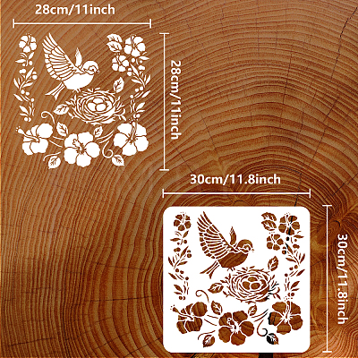 PET Hollow Out Drawing Painting Stencils DIY-WH0391-0251-1