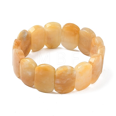 Natural Topaz Jade Beads Stretch Bracelets for Women Men BJEW-I323-02B-1