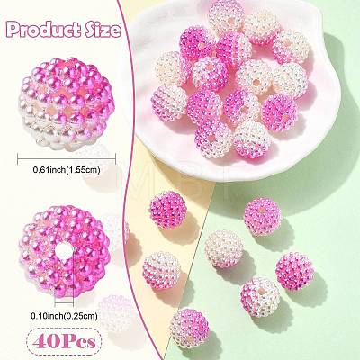 40Pcs Imitation Pearl Acrylic Beads OACR-FS0002-89A-12-1