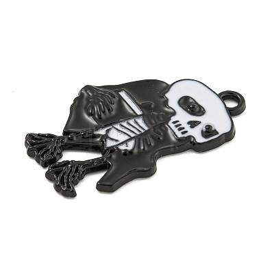 Halloween Alloy Enamel Pendants ENAM-M220-02E-B-1