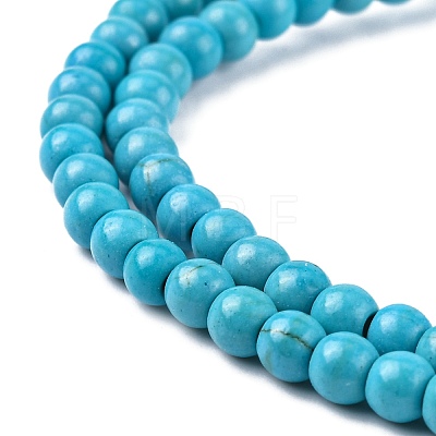 Synthetic Turquoise Beads Strands X-TURQ-G106-4mm-02F-1