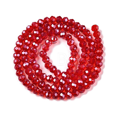 Electroplate Glass Beads Strands EGLA-A044-T4mm-A01-1