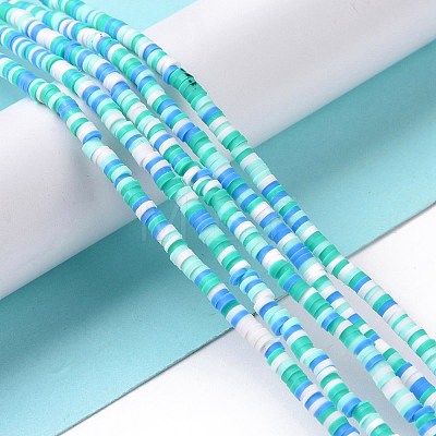 Handmade Polymer Clay Beads Strands CLAY-R089-3mm-005-1