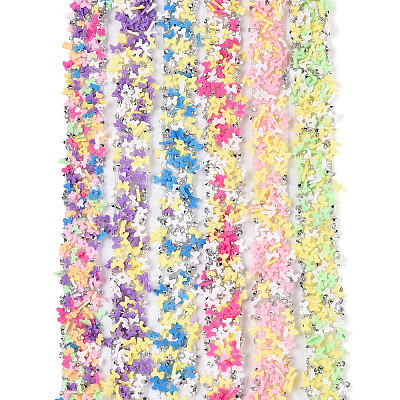 Resin Rhinestone Crystals Beaded Trim DIY-N008-02-1