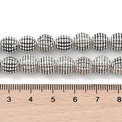 Round Tibetan Style Alloy Beads TIBEB-O007-34-RS-1