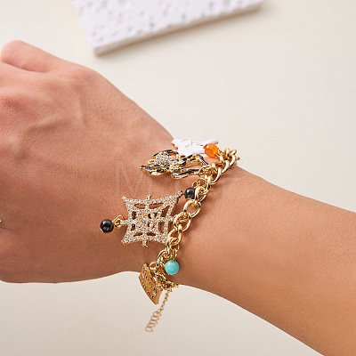 Halloween Alloy Enamel Charm Bracelets FS-WG2C6A9-01-1