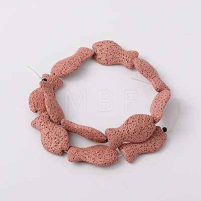 Synthetic Lava Rock Bead Strands G-N0108-19-1