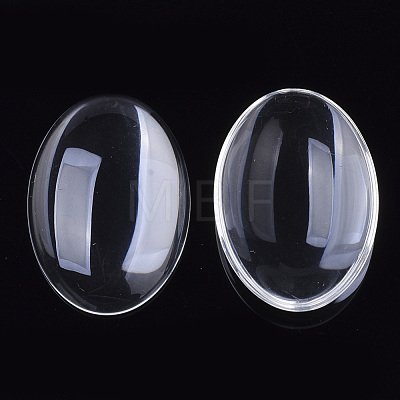 Transparent Glass Cabochons GGLA-R022-25x35-B-1