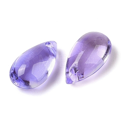 Transparent Glass Charms GLAA-U002-01B-1