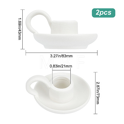 Gorgecraft Creative Teacup Shape Porcelain Candle Holder AJEW-GF0006-85A-1