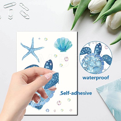 16 Sheets 8 Styles PVC Waterproof Wall Stickers DIY-WH0345-155-1