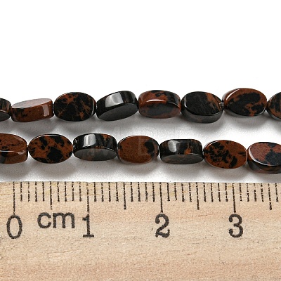 Natural Mahogany Obsidian Beads Strands G-M420-H08-03-1