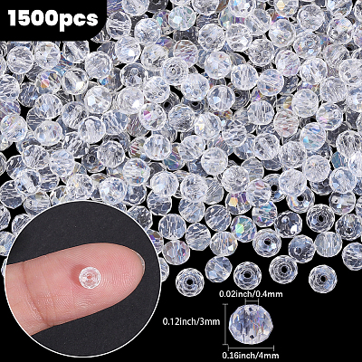 1500Pcs Electroplate Glass Beads EGLA-PA0001-44A-01-1