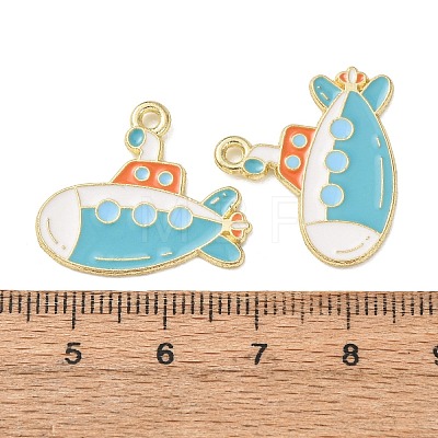 Ocean Alloy Enamel Pendants ENAM-B041-01R-1