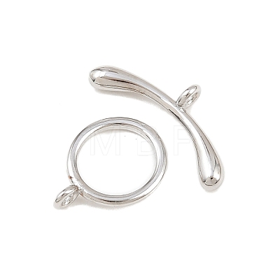 Ring Brass Toggle Clasps KK-G548-39P-1