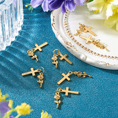 10Pcs Brass Pendants HJEW-TAC0175-1